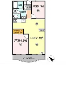 アメニティ芦田第3マンション【2階】の間取り