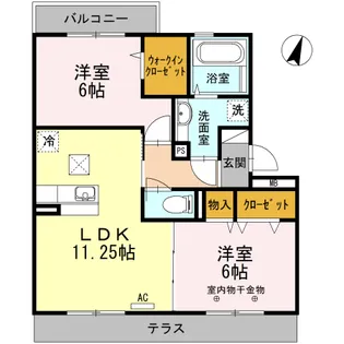 ロイヤルティアラ Ⅴ・Ⅵ Ⅵ【1階】の間取り