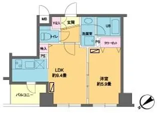 カスタリア北上野【10階】の間取り