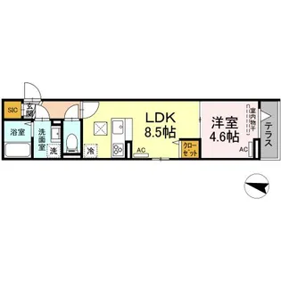 ルリアン北小岩Ⅱ【1階】の間取り