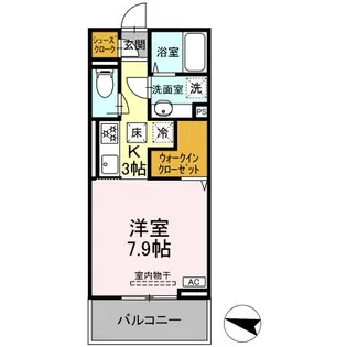 ヴェルドミールカシマⅡ【1階】の間取り