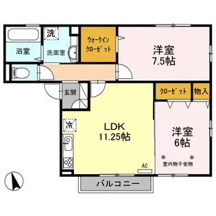 ロイヤルティアラⅡ・Ⅲ【III20号室】の間取り