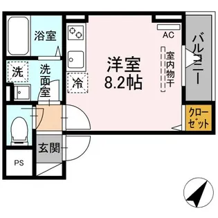 ルリアン江戸川【2階】の間取り