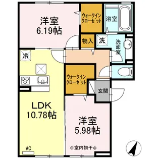 ソレイユ・ジン【1階】の間取り