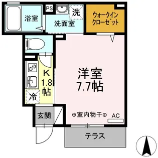 レーヴ・シャルマン【1階】の間取り