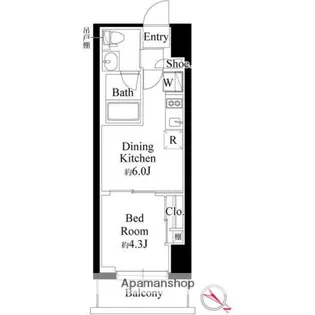 グランパセオ銀座築地【10階】の間取り