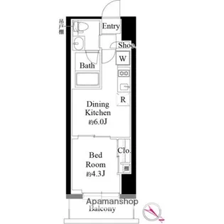 グランパセオ銀座築地【7階】の間取り