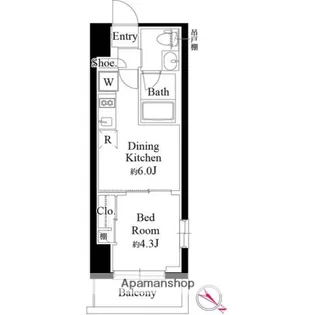 グランパセオ銀座築地【11階】の間取り