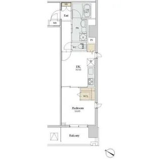 カスタリア人形町Ⅲ【5階】の間取り