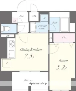 レジデンス ホクサイ【8階】の間取り