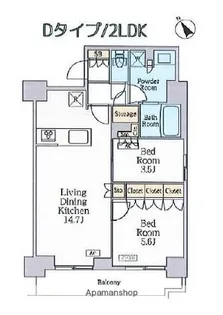 東京都江東区永代1丁目【マンション】の間取り
