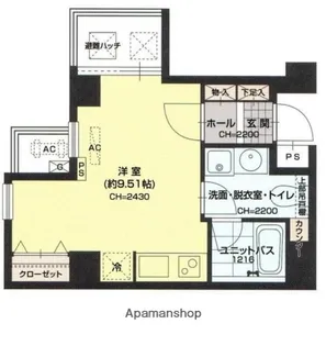 グランシャス浅草橋ル・リオン【5階】の間取り
