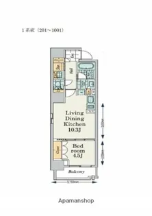 プライマル八丁堀【6階】の間取り