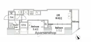 東京都台東区蔵前3丁目【マンション】の間取り