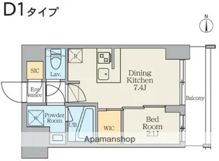 クレストコート東日暮里【2階】の間取り