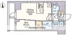 クレストコート東日暮里【2階】の間取り