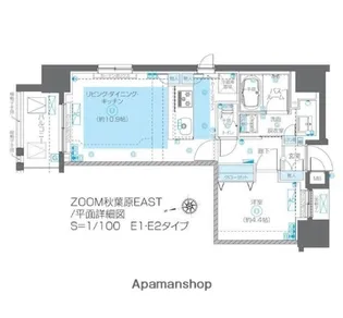 ZOOM秋葉原EAST【8階】の間取り