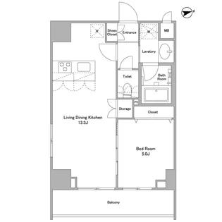 アスール北上野【7階】の間取り
