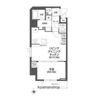 ルクレ上野【9階】の間取り