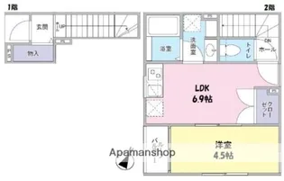 LEGUME AIL GRAISSE レギュム アイユ グレス【2階】の間取り