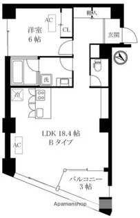 オレア日本橋浜町【8階】の間取り
