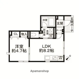 コアン クレール【1階】の間取り