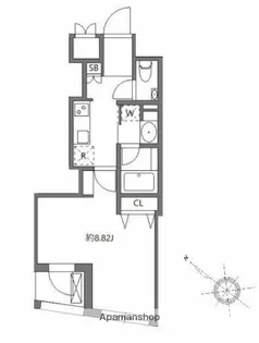 フラッフィー日本橋浜町【4階】の間取り