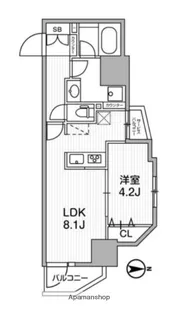 LUNIQ新御徒町Ⅰ【3階】の間取り