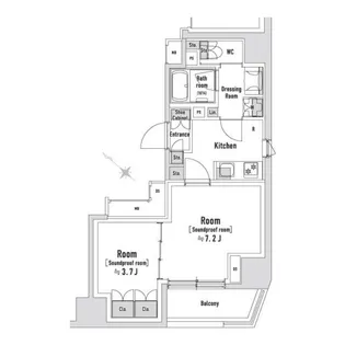 TRACK八丁堀【8階】の間取り