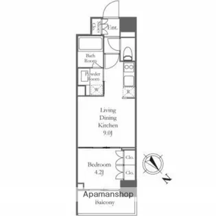 TSーCOURT日本橋浜町【6階】の間取り