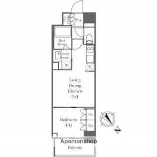 TSーCOURT日本橋浜町【2階】の間取り