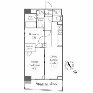 TSーCOURT日本橋浜町【6階】の間取り