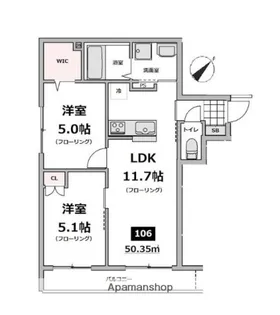 仮称)メゾン・ド・ソレイユ【1階】の間取り