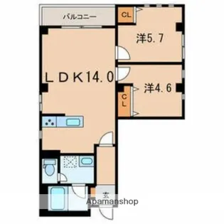 (仮称)墨田区亀沢3丁目計画【5階】の間取り