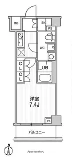 ジェノヴィア本所吾妻橋Ⅱスカイガーデン【2階】の間取り
