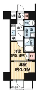 ARCOBALENO MINAMISENJU【2階】の間取り