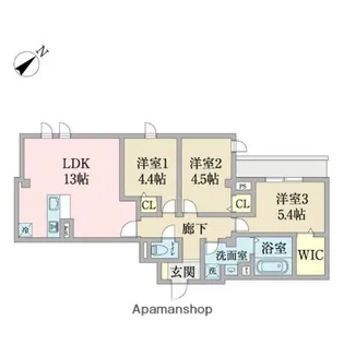 TSUBAKI【2階】の間取り