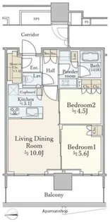 HARUMI FLAG SUN VILLAGE T棟【8階】の間取り