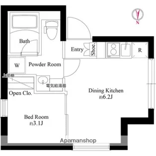 エスポワール門前仲町【3階】の間取り
