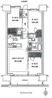 プラウドタワー清澄白河【10階】の間取り