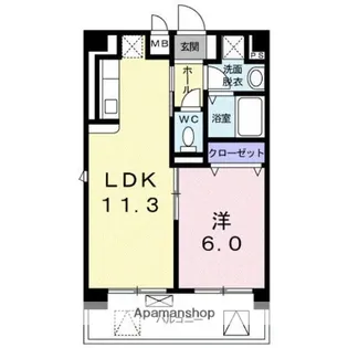 横網 リバーイースト【6階】の間取り