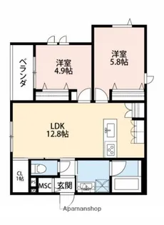 BELLE VIE【4階】の間取り