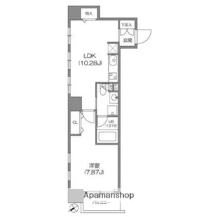 ルクレ新川レジデンス【9階】の間取り