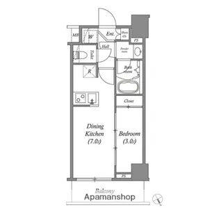 ARKMARK水天宮前Ⅱ【3階】の間取り