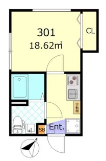 東京都江戸川区南小岩7丁目【アパート】の間取り