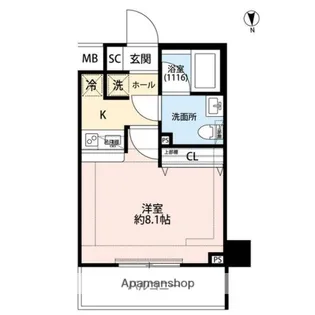 プレール・ドゥーク亀戸水神駅前【6階】の間取り