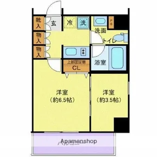 ディアレイシャス南砂町【4階】の間取り