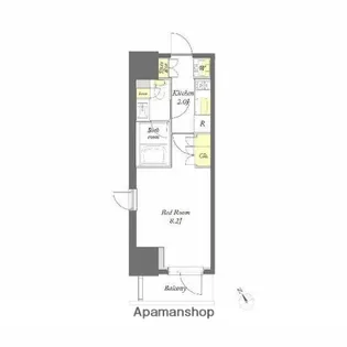 プライムメゾン門前仲町【13階】の間取り