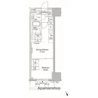 ザ・パークハビオ日本橋茅場町【3階】の間取り