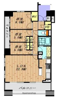 ザ・晴海レジデンス 710号室【7階】の間取り